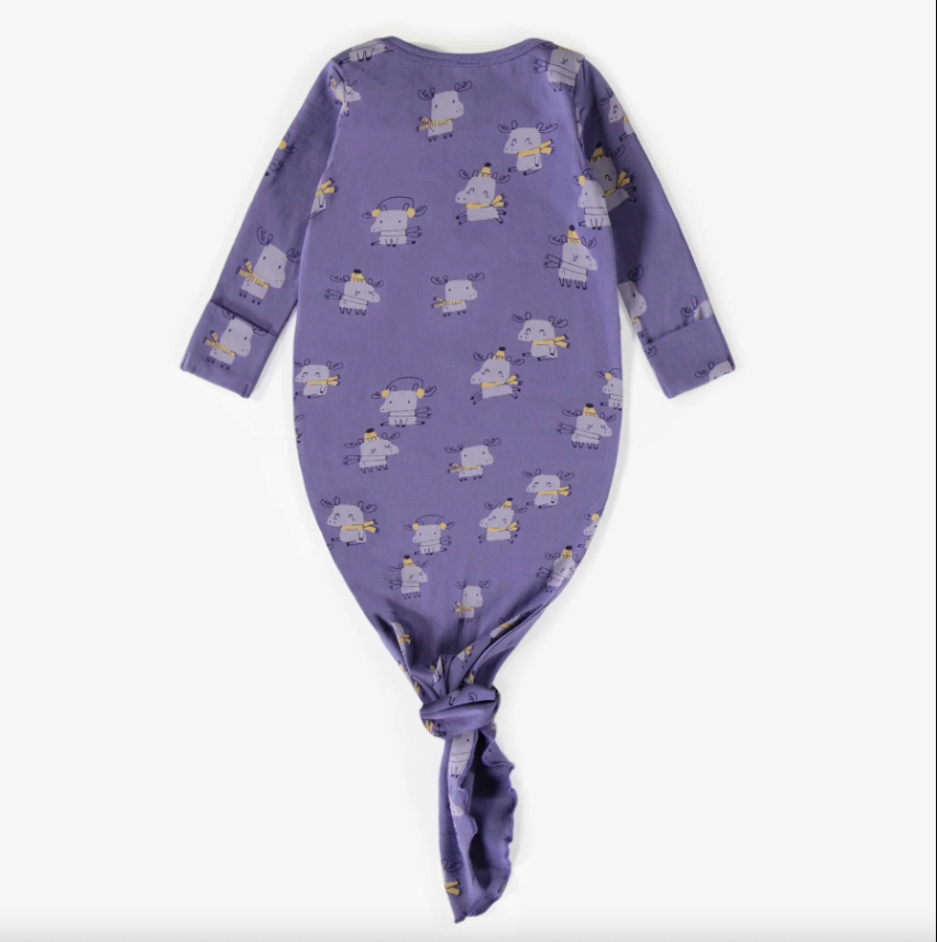 Souris Mini Purple Sleeper Gown - W22 One Size