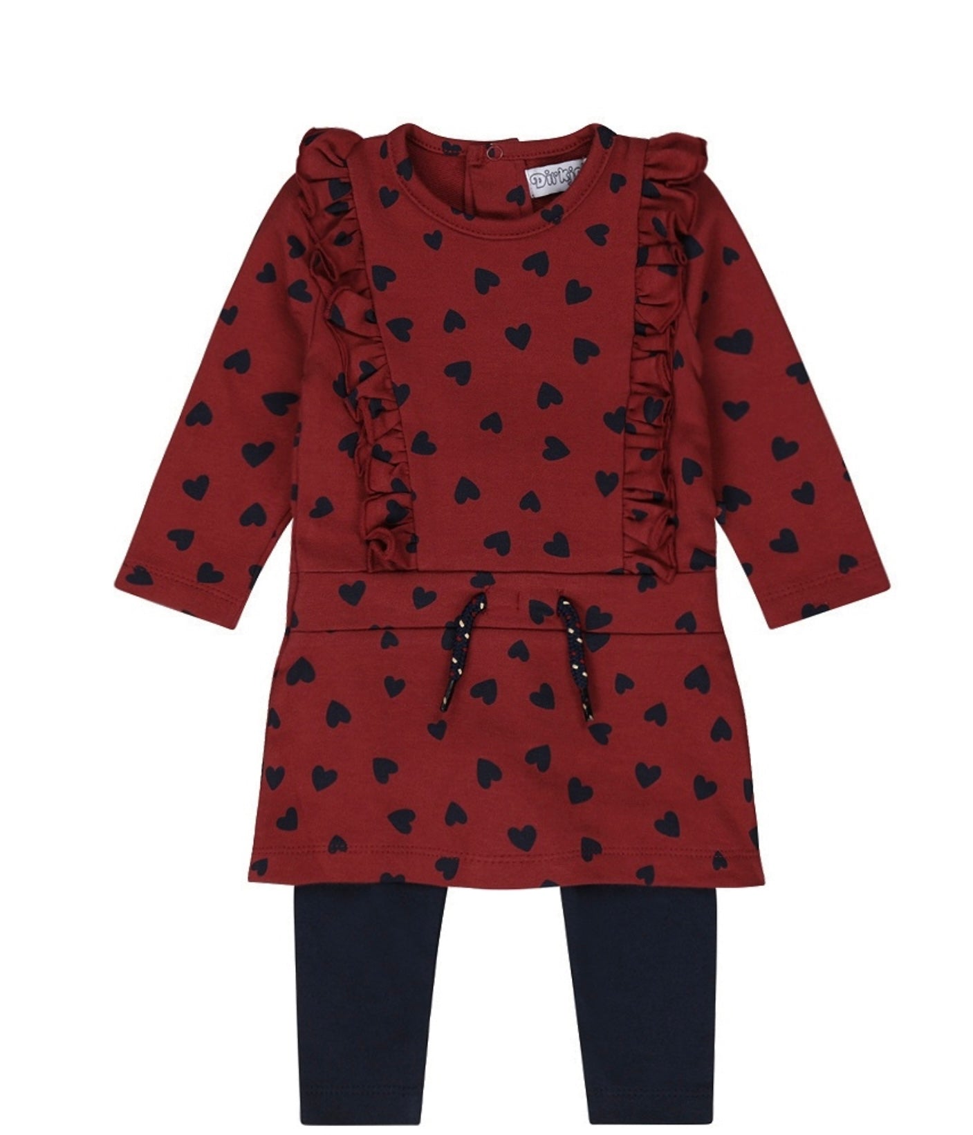 Dirkje Baby Red Heart Dress - FA24