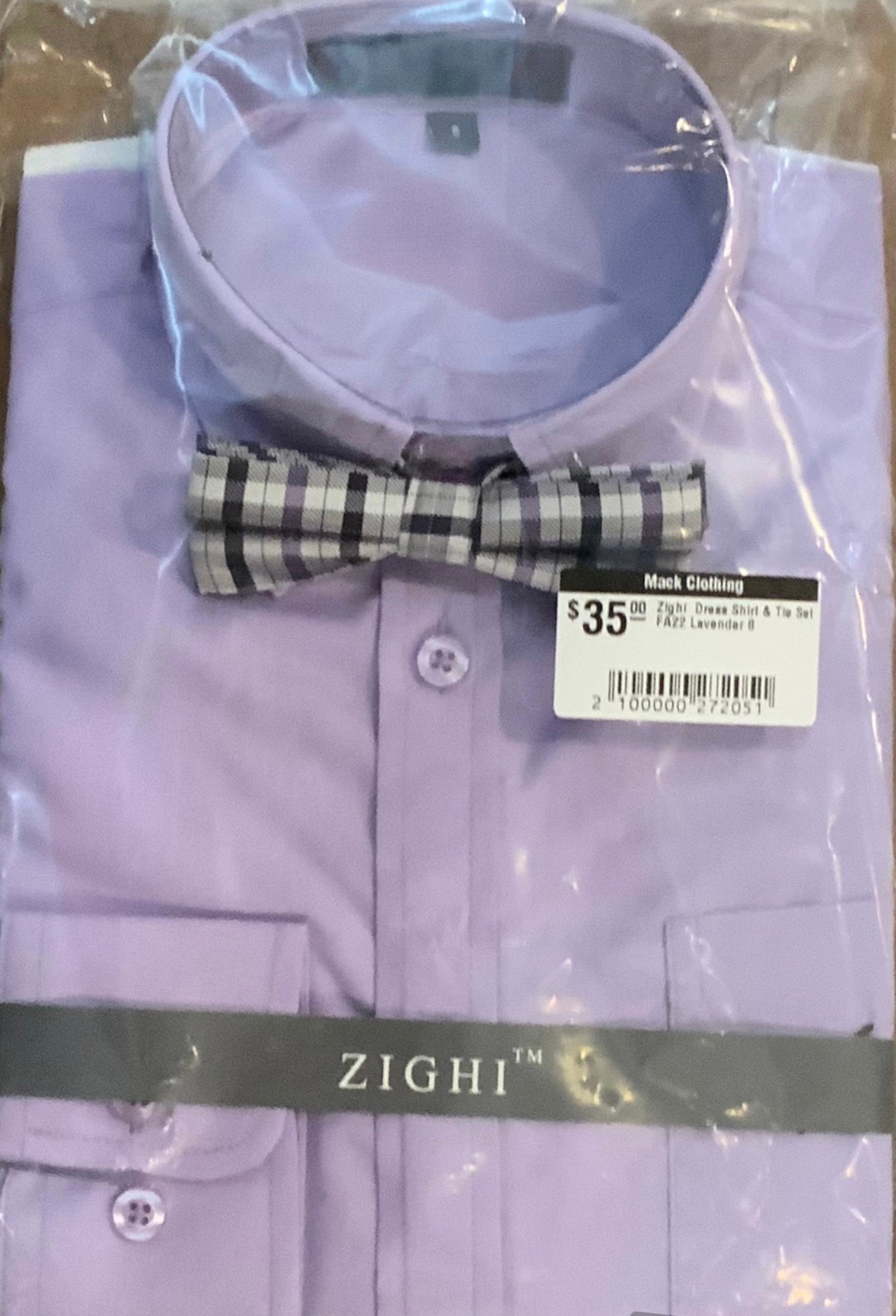 Zighi Teen Dress Shirt & Tie Set FA23