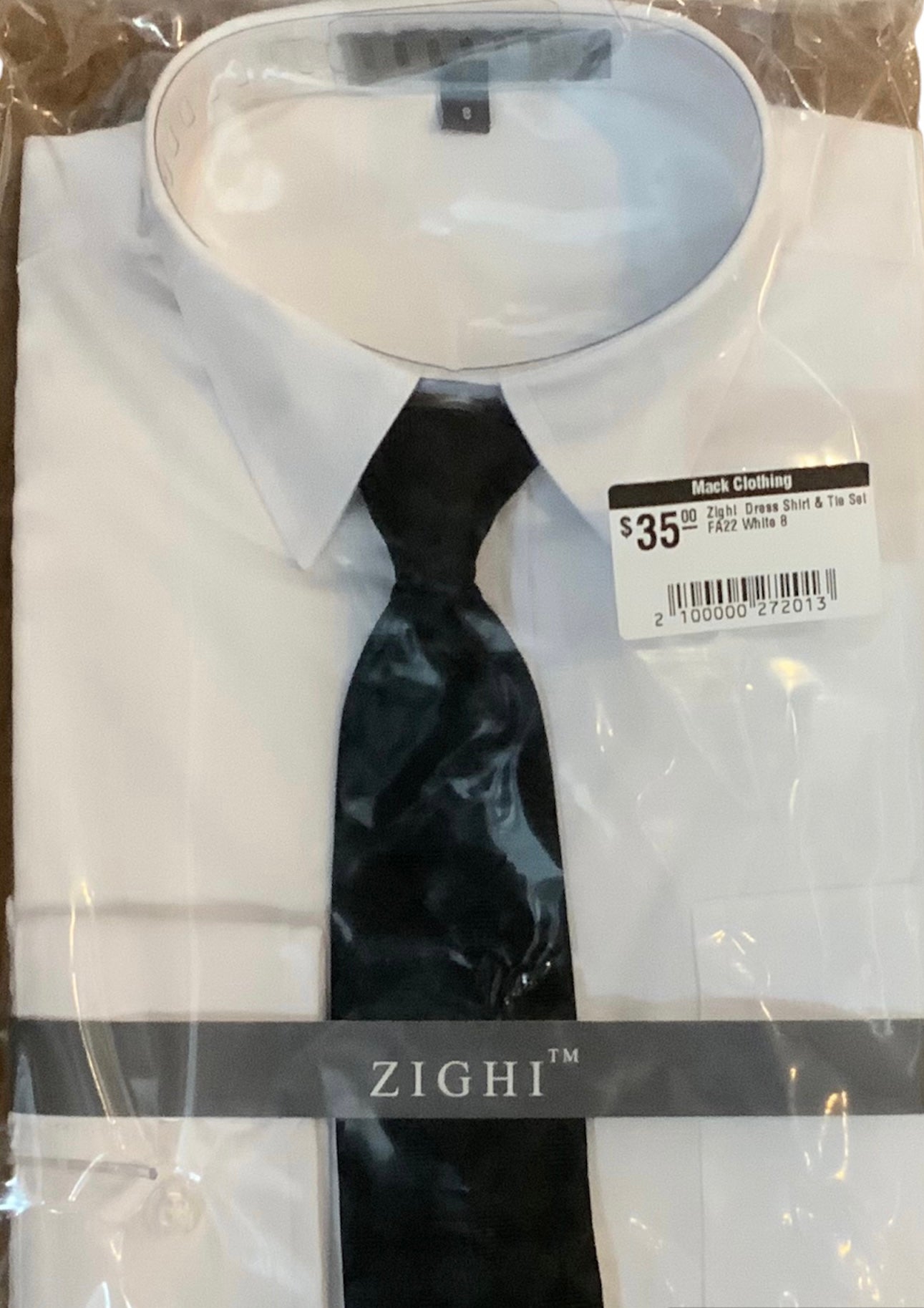 Zighi Teen Dress Shirt & Tie Set FA23