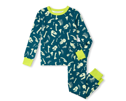 Hatley Dino Fossils Stretch Cotton Pyjamas-FA24