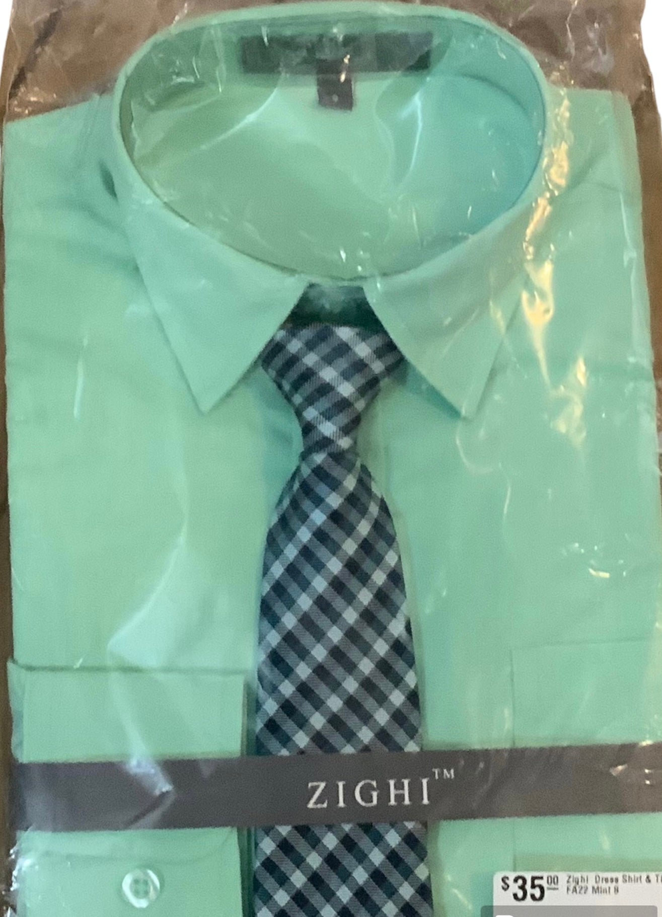 Zighi Boys Dress Shirt & Tie Set FA23