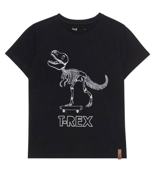 Deux Par Deux Black Dino Tee FA23