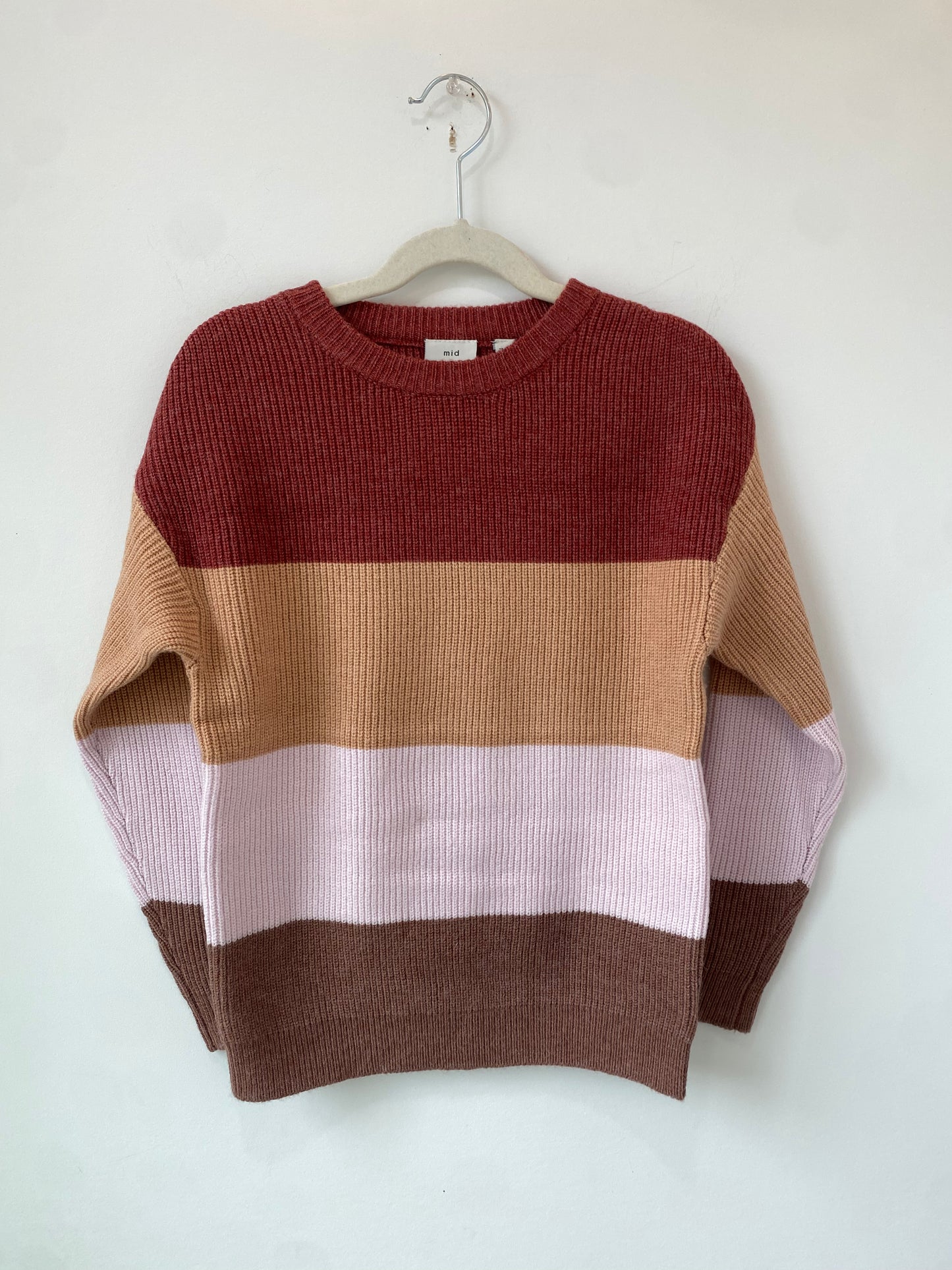 MID Pink Colour Block Sweater FA23