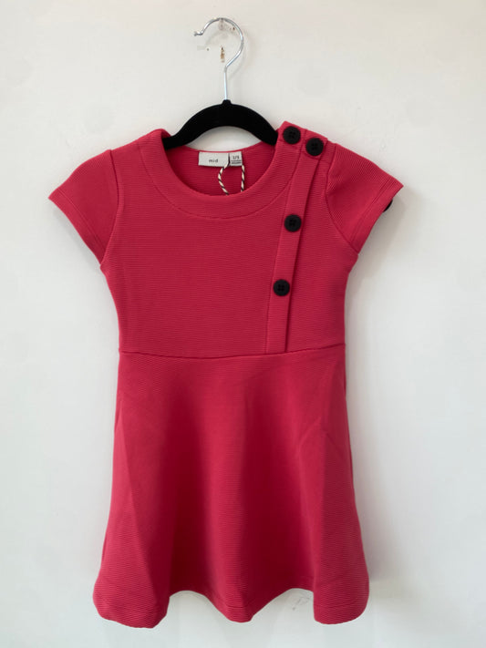 MID Pink Button Dress FA23