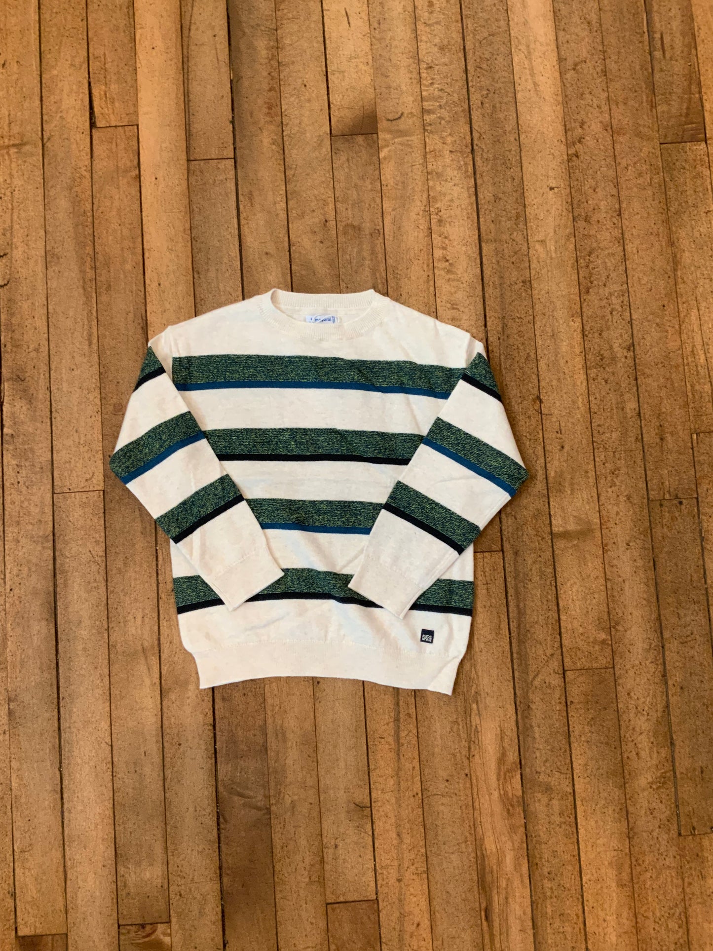 Mayoral Green and Blue Striped Sweater FA23