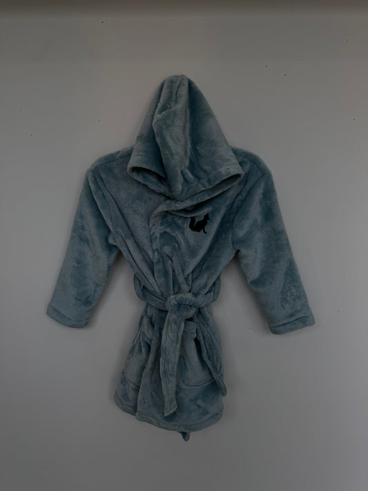 MID Blue Plush Bathrobe FA24