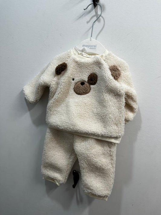 Mayoral Baby Plush Teddy Bear Pant & Sweater Set FA23