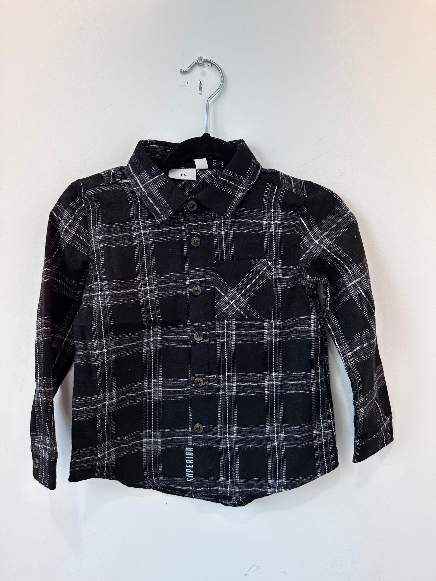 MID Plaid Black Flannel FA23