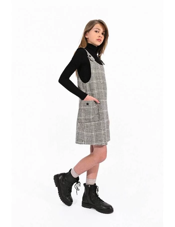 Molly Bracken Plaid Overall Dress W23