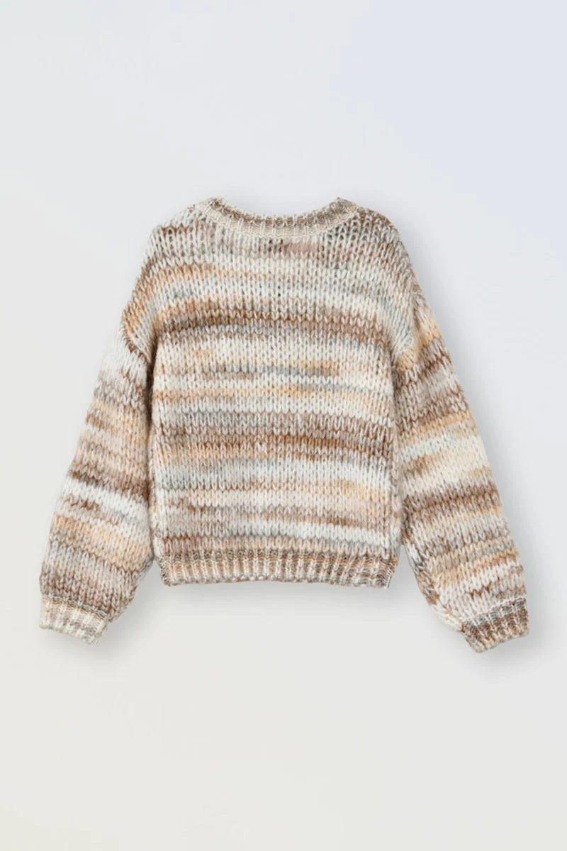 Molly Bracken Round Neck Heather Knit Sweater-FA24