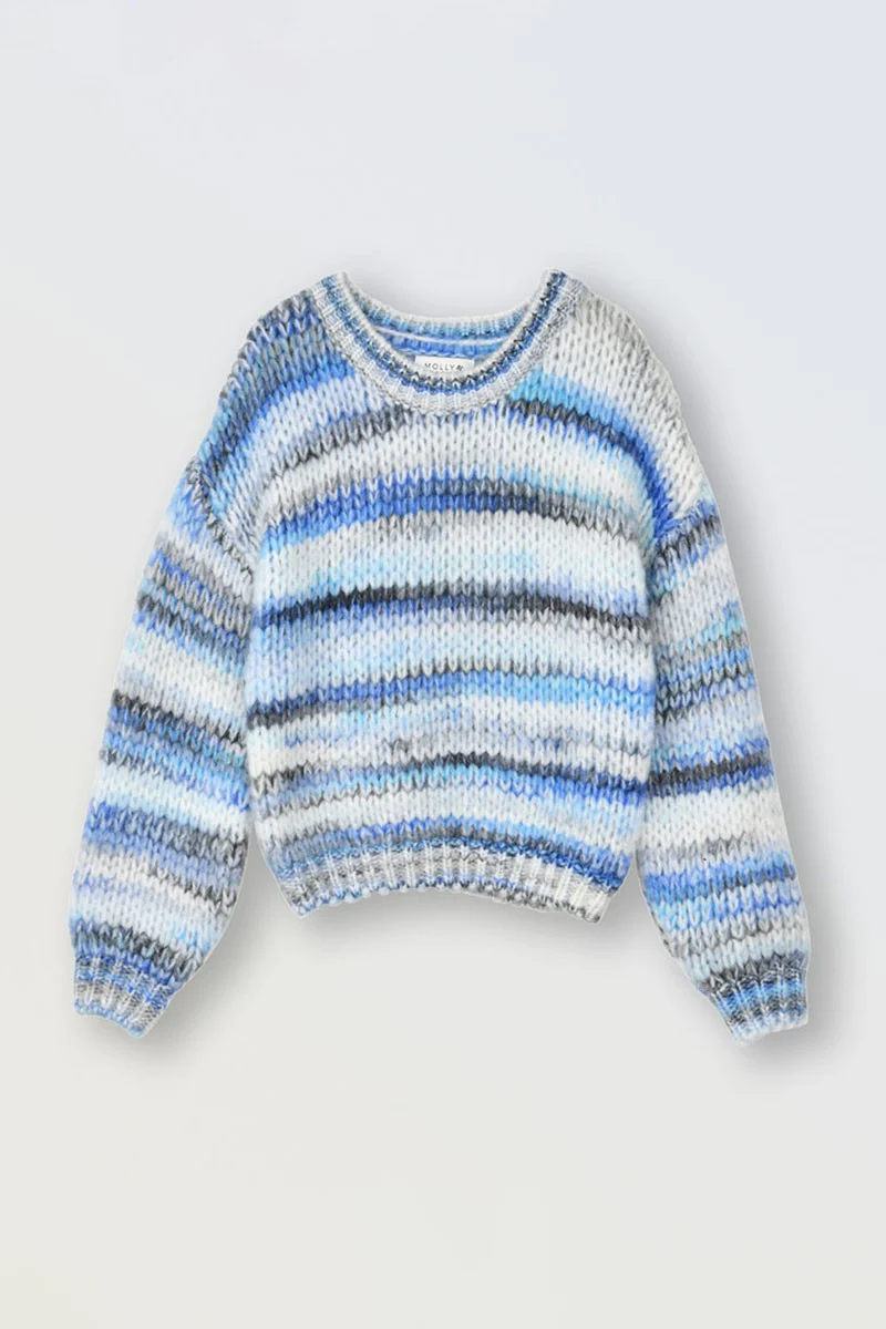 Molly Bracken Round Neck Heather Knit Sweater-FA24