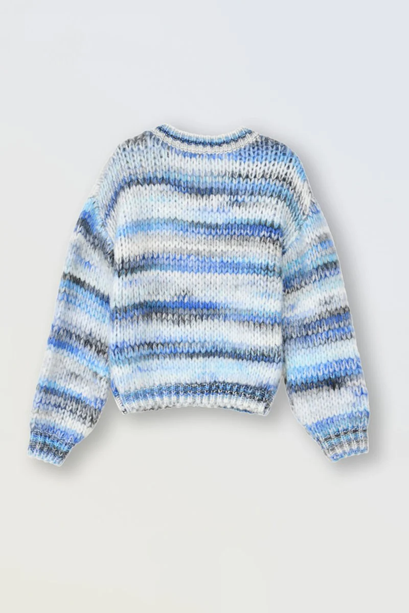 Molly Bracken Round Neck Heather Knit Sweater-FA24