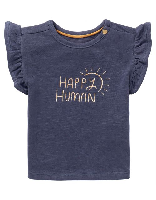 Noppies Blue Ruffled Happy Human Tee SP22