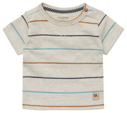 Noppies Oatmeal Striped Tee SP22