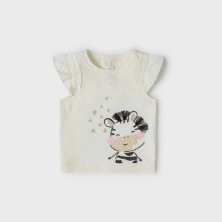 Mayoral Baby Embroidered Zebra Shirt SP22