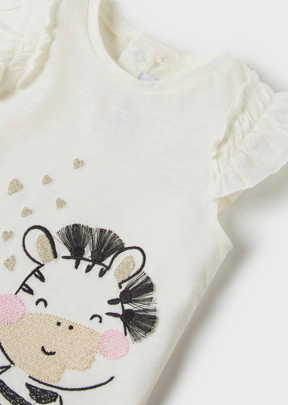 Mayoral Baby Embroidered Zebra Shirt SP22