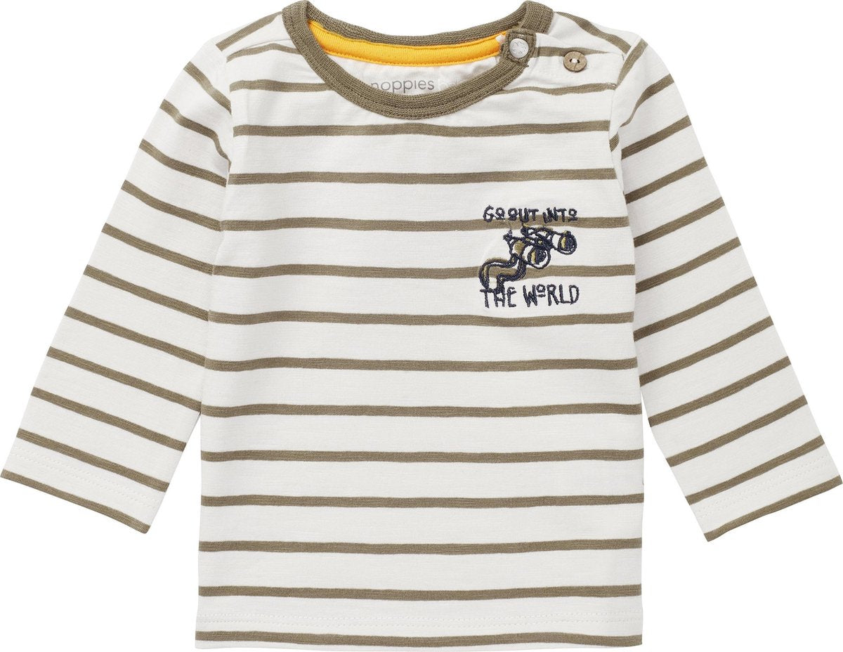 Noppies Olive Striped Tee-SP21