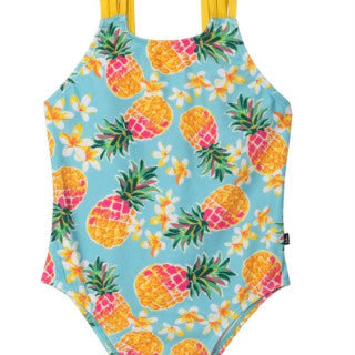 Deux Par Deux Blue Pineapple One Piece Swimsuit SP23