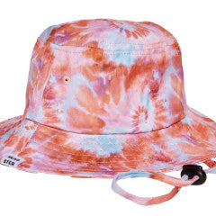 Headster  Bucket Hats With Strap SU22 Orange Tie Dye