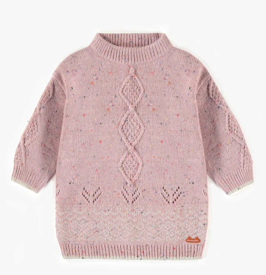 Souris Mini Pink Knitted Dress - FA22 0-3M