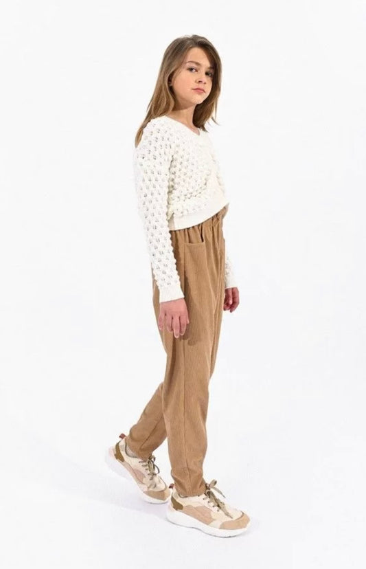 Molly Bracken White Knitted Sweater FA23