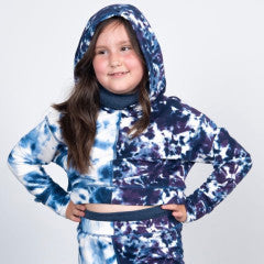 Jill Yoga Tie Dye Crop  Hoodie