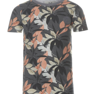 Koko Noko Grey Leaf Print T-Shirt SP23