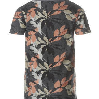 Koko Noko Grey Leaf Print T-Shirt SP23