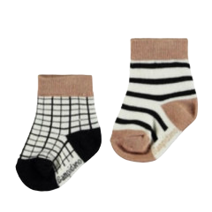 Little Bampidano Socks-S21 Stripes/Squares