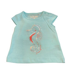 Losan Teal Sea Horse Tee SP22