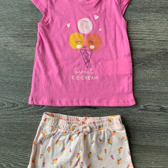 Losan Baby Girl Shirt and Short Sets SP22 Ice Cream