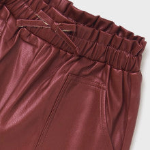 Mayoral Granate Leather Shorts - FA22