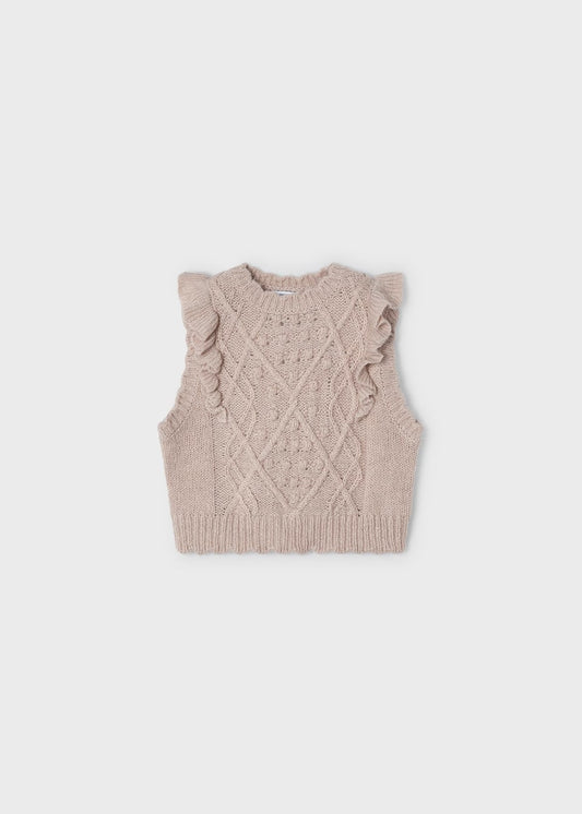 Mayoral Girls Beige Vest W23