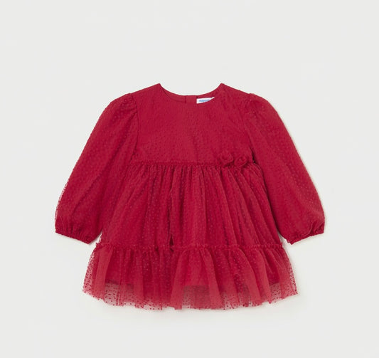 Mayoral Red Christmas Dress W23