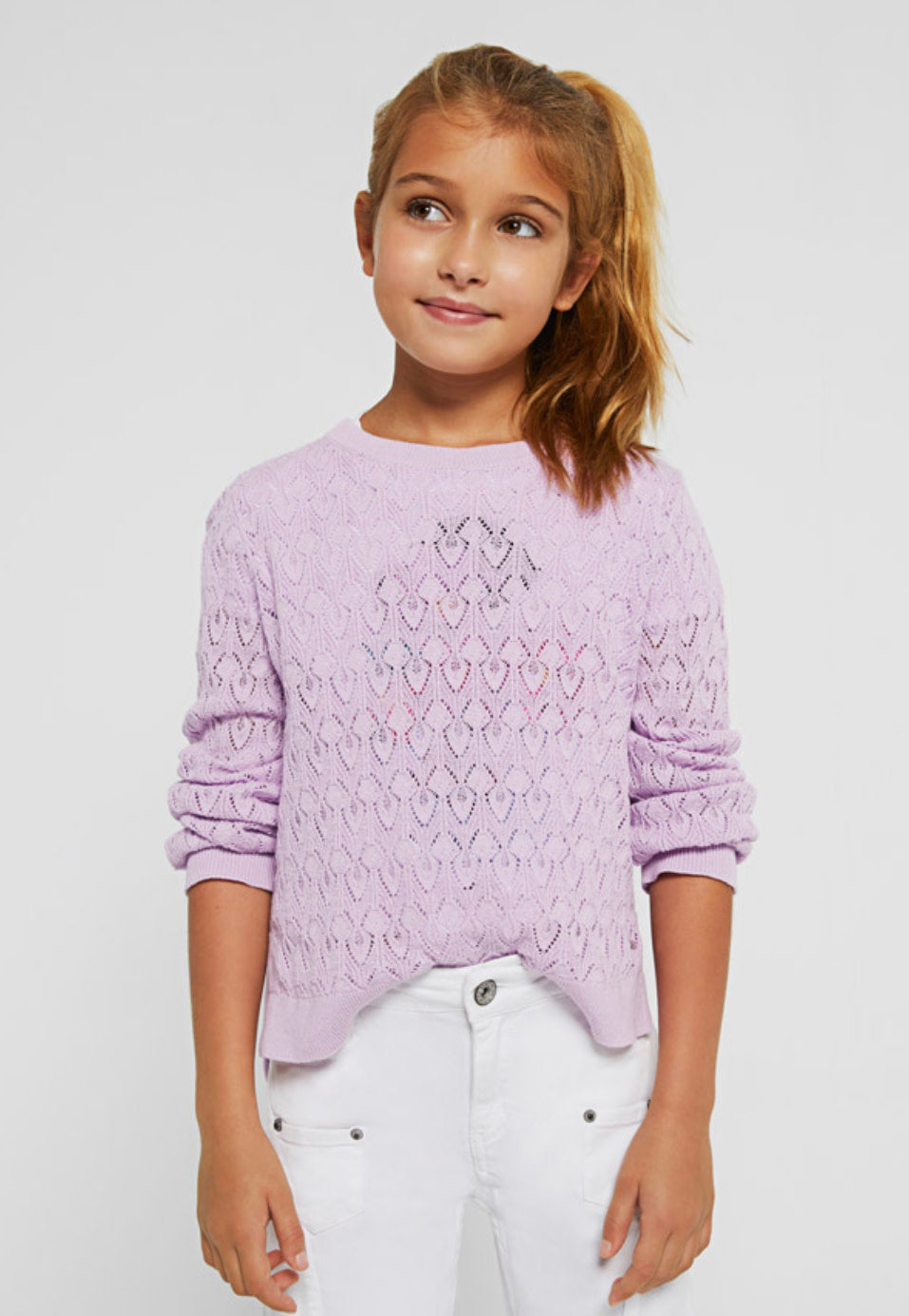 Mayoral Lilac Knit Sweater SP22