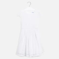 Mayoral White Keyhole Dress SP20