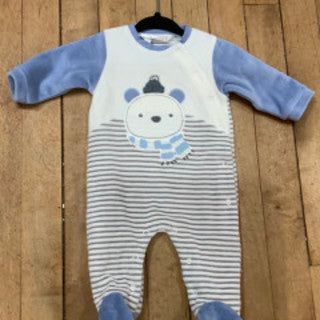 Mayoral Newborn Velour Onesie FA21