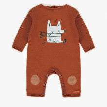 Souris Mini Caramel Knitted Fox One-Piece Newborn W22