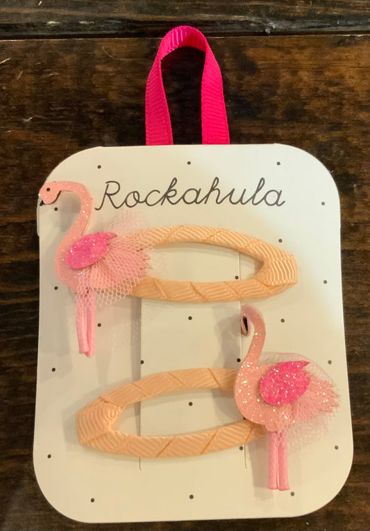 Rockahula Hair Clips-SP22 Flamingo