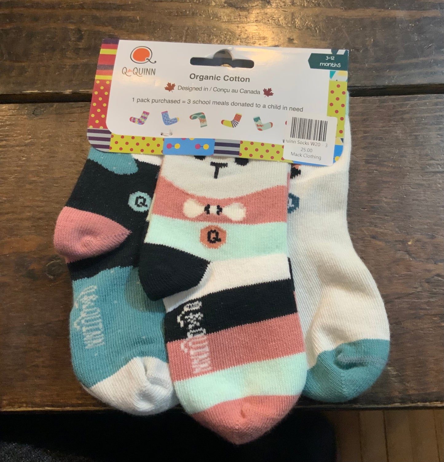 Q for Quinn Girls Socks FA21