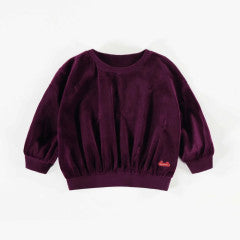 Souris Mini Dark Purple Velvet Sweater FA22