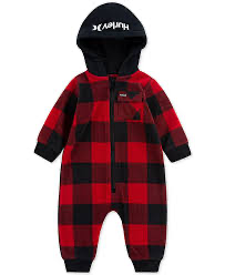 Hurley Plaid Hooded Baby Sleeper W23