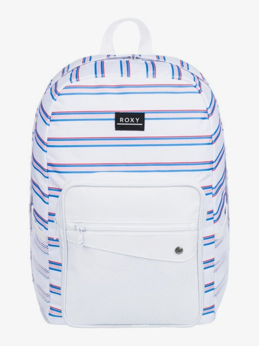 Roxy Best Time Printed Backpack-SP21 White Stripe