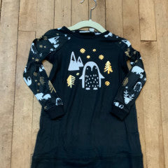 MID Long Sleeve Black Penguin Girls Nighty FA22