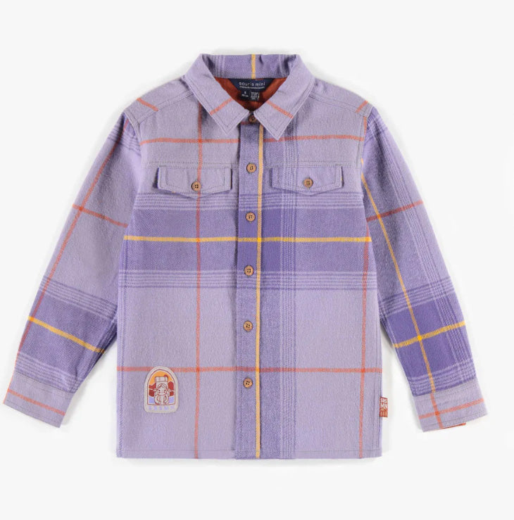 Souris Mini Plaid Button-Up-F22