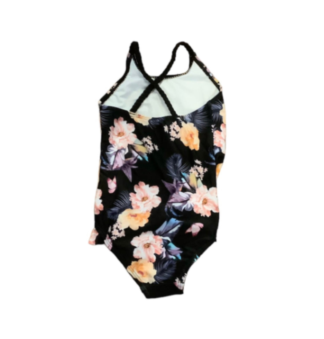 Mid Black Floral One Piece Swimsuit SP24