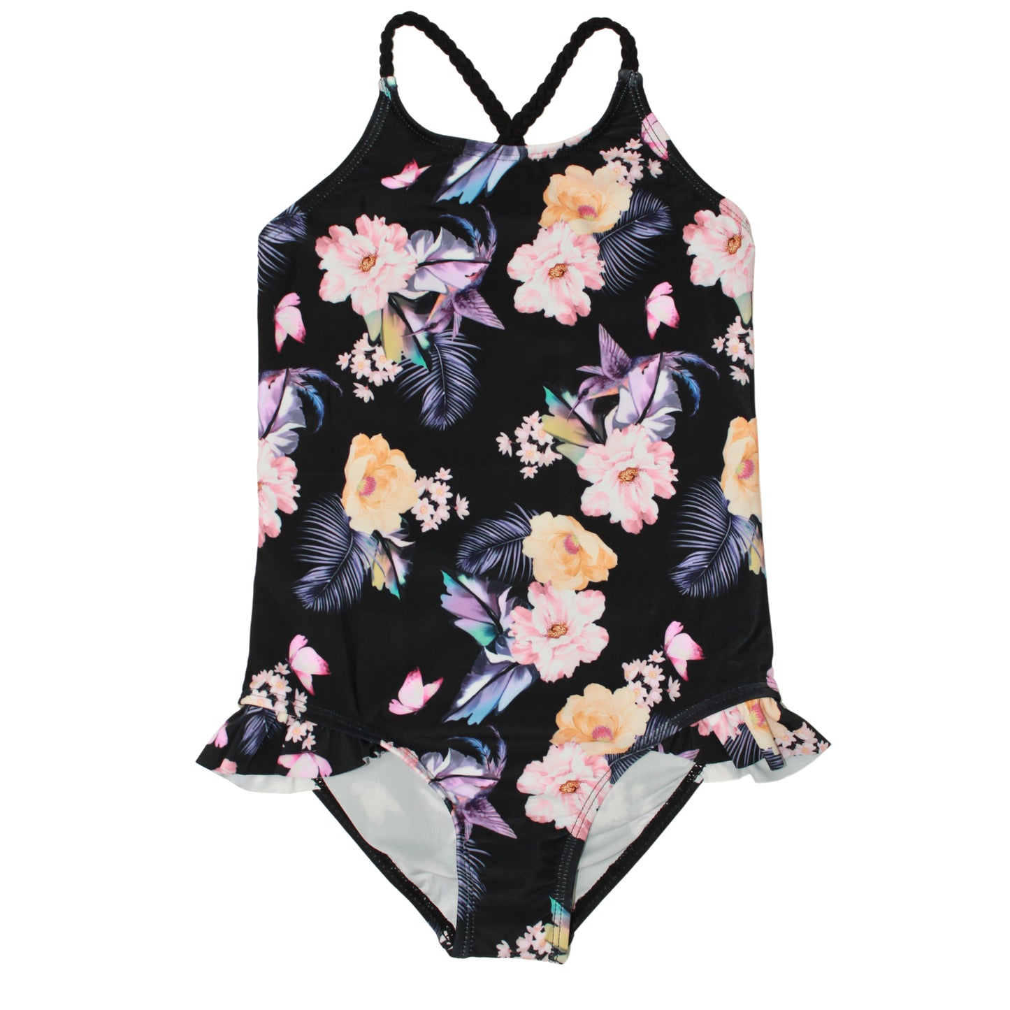 Mid Black Floral One Piece Swimsuit SP24