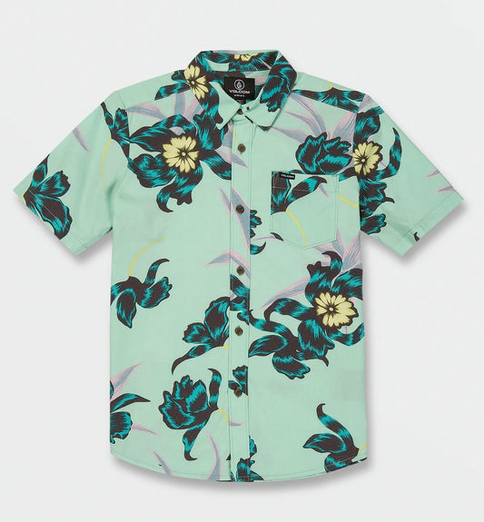 Volcom Island Time Ice Short Sleeve Button-Up Shirt SP24