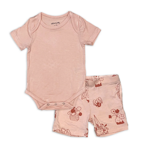 Silkberry Baby Onesie & Short Set-SU24